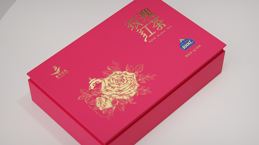 玫瑰红茶包装设计